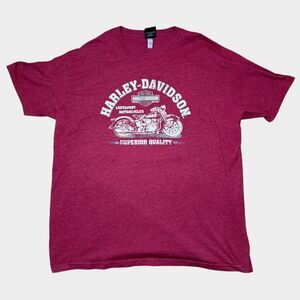 Harley Davidson T-Shirt Men 2XL Sedona Arizona Graphic Biker Tee Maroon Red